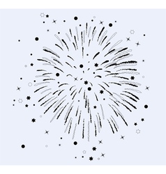 Black and white fireworks Royalty Free Vector Image