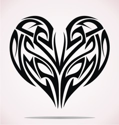 Tribal Heart Tattoo Royalty Free Vector Image - VectorStock