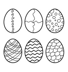 Doodle decorative eggs for easter Royalty Free Vector Image