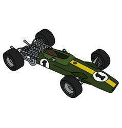 Green formula racing car Royalty Free Vector Image