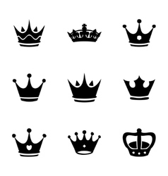 Crown icons Royalty Free Vector Image - VectorStock