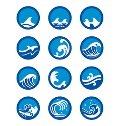 Ocean wave icon Royalty Free Vector Image - VectorStock