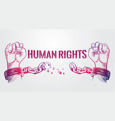 Human rights day poster Royalty Free Vector Image