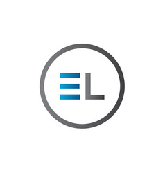 Initial el letter logo with creative modern Vector Image