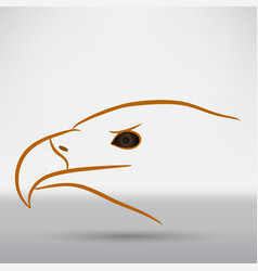 Grunge eagle head emblem Royalty Free Vector Image