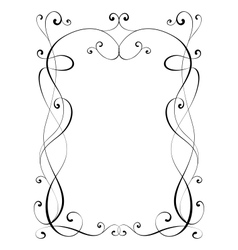 Calligraphy ornamental decorative frame Royalty Free Vector