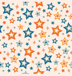 Colored star geometric seamless pattern Royalty Free Vector