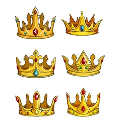 Black heraldic royal crowns Royalty Free Vector Image