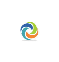Blue colorful sphere logo Royalty Free Vector Image