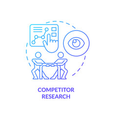 Competitor analysis icon line symbol premium Vector Image