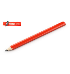 Realistic carpenter pencil Royalty Free Vector Image