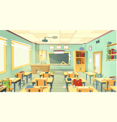 school classroom interior university vector image