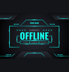 Offline streaming futuristic gaming background Vector Image