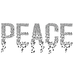 Musical peace symbol Royalty Free Vector Image