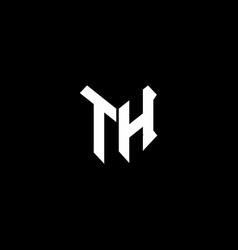 Th logo monogram with slash style design template Vector Image