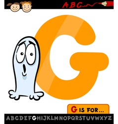 Letter g with grasshopper cartoon Royalty Free Vector Image