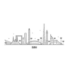 Dubai skyline royalty free vector image vectorstock