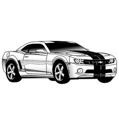 Camaro sideview Royalty Free Vector Image - VectorStock