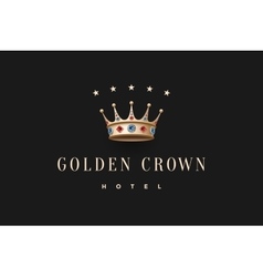 Crown diamond logo icon design Royalty Free Vector Image