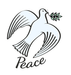 Peace dove Royalty Free Vector Image - VectorStock