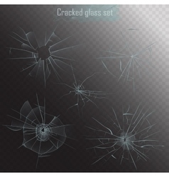 Set broken glass shards splinters Royalty Free Vector Image