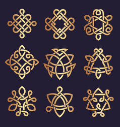 Celtic patterns collection Royalty Free Vector Image