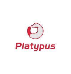 Platypus animal logo design Royalty Free Vector Image