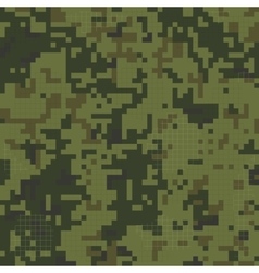 Pixel camo seamless pattern Green forest Vector Image