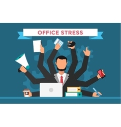 Office job stress work Royalty Free Vector Image