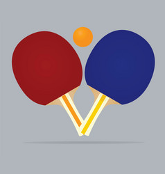 Table tennis bats and ball Royalty Free Vector Image