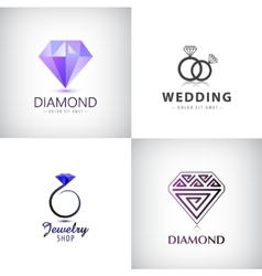 Wedding rings logo Royalty Free Vector Image - VectorStock