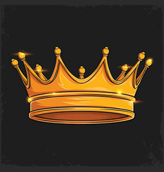 Golden royal crown isolated on white Royalty Free Vector