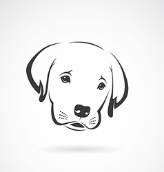 Dogslabrador and butterflies on white background Vector Image