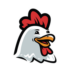 Chicken heads with circle logo Royalty Free Vector Image