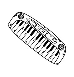 Doodle castanets sketch of musical instrument Vector Image