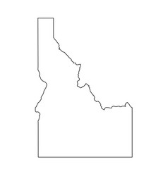 Idaho state of usa - solid black silhouette map Vector Image