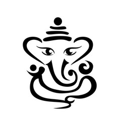 Lord ganesh ganesh puja ganesh chaturthi sign Vector Image