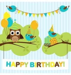 Party birds set Royalty Free Vector Image - VectorStock