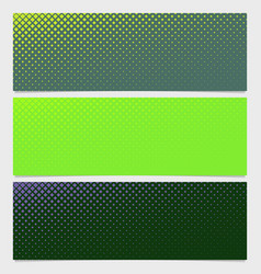 Halftone square pattern banner template design Vector Image