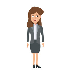 Business woman standing cartoon employee Vector Image