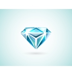 Diamond isolated on white Royalty Free Vector Image