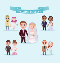 Marriage couple just married couples wedding Vector Image