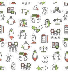 Thin line art craft beer seamless pattern Vector Image