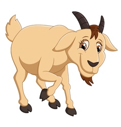 Cute goat cartoon Royalty Free Vector Image - VectorStock