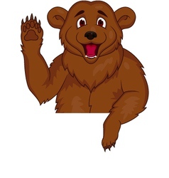 Cute brown bear stuff cartoon Royalty Free Vector Image