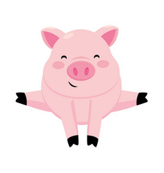 Pig smiling icon Royalty Free Vector Image - VectorStock