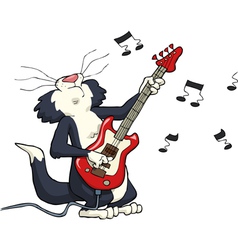 Cat playing bass Royalty Free Vector Image - VectorStock