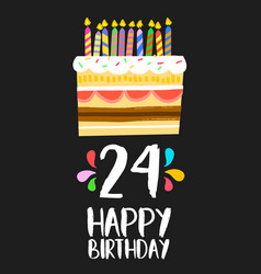24th birthday card happy