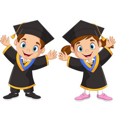 Happy children cartoon come with backpacks Vector Image