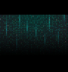 Glitch hacked on matrix background binary code Vector Image